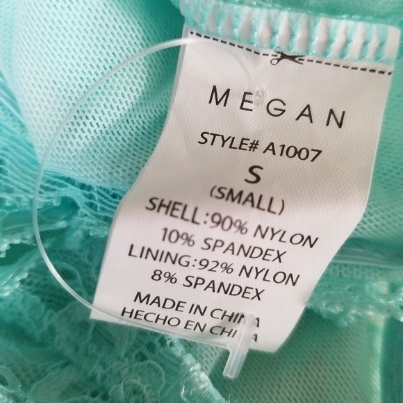 Megan turquoise lace racer back bralette NWOT - Picture 7 of 8